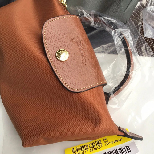 Longchamp Le Pliage Original Bolso Mini Con Asa, Coñac