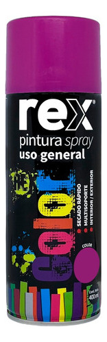 Pintura Aerosol Spray Uso General Secado Rápido Rex Color Violeta