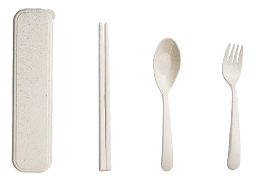 Vajilla Portátil De Viaje De Tres Piezas Wheat Tableware