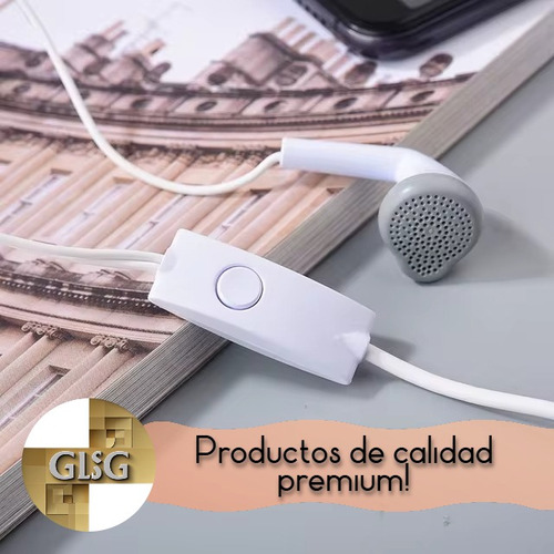 Kit 2x1 Auriculares Blancos Para Samsung Jack 3.5 Libres Blanco