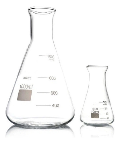 Erlenmeyer Vidrio 25ml Graduado Borosilicato 3,3