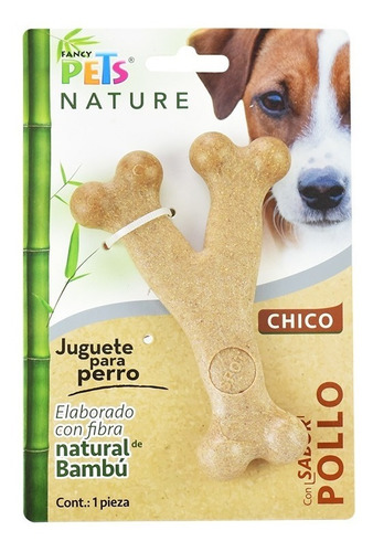 Juguete Para Perro Hueso Sabor Pollo Triple De Bambu Ch 