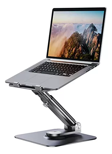 Soporte para Laptop Ajustable Con Base Giratoria 360° Ergonómico Plegable  10-17