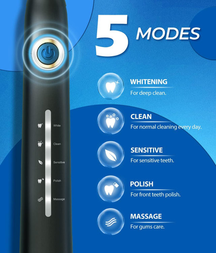 Teetheory Cepillo De Dientes Eléctrico Para Adultos Con 8, C