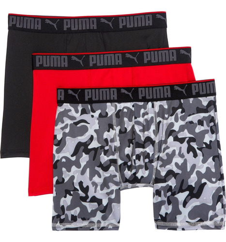 Boxer Puma Brief Sport Style Performance Stretch Paq X3 