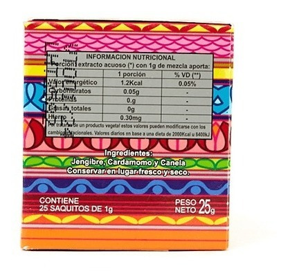 Imagen 3 de 3 de Té India (jengibre Cardamomo Canela) Hierbas Oasis Pack X 3