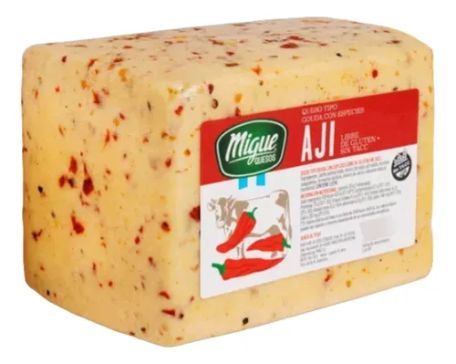 Queso Gouda Mini Horma Saborizado Migue Al Aji X 2kg.