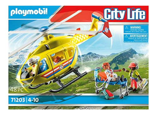 Playmobil Rescue Helicóptero De Rescate 71203