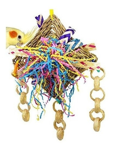 1723 Bonka Bird Toys Cuatro Esquinas Loro Jaula Juguetes Coc