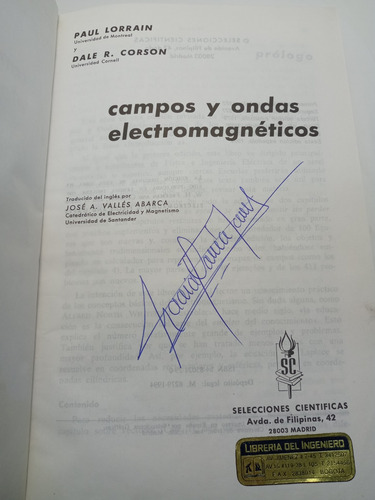 Campos Y Ondas Electromagnéticos - Paul Lorrain - Dale C. (Usado)