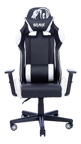 Cadeira Gamer Reclinável Ergonômica Snake Por Tedge Cor Branco