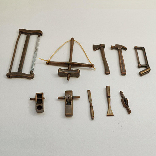 2 Herramientas De Casa De Muñecas En Miniatura, Adorno De