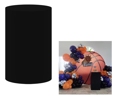 Funda Soporte Cilindrico Color Negro Para Fiesta Baloncesto