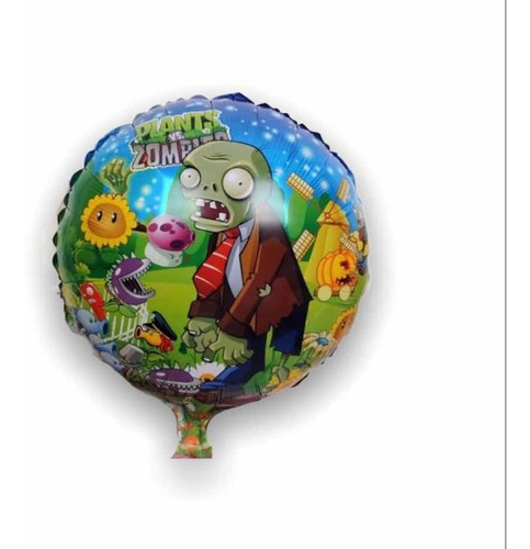 Pack X 10 Globos Metalizados Plantas Vs Zombies 18 Pulgadas