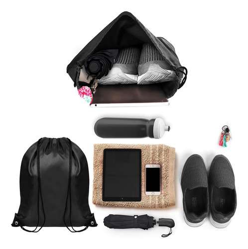 10pzs Morral Bolsas Lona Cuellera Viaje Bolsas Con Cordón