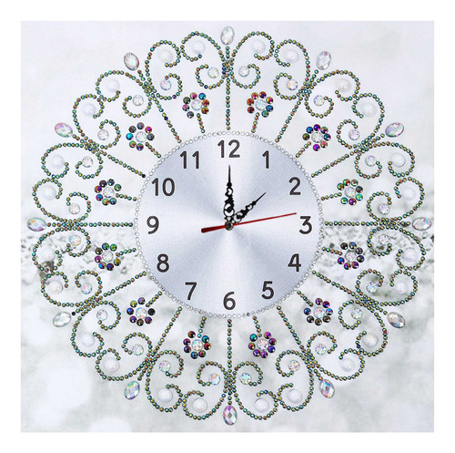 Reloj De Pintura De Diamantes 5d Diy Con Kit De Movimiento D