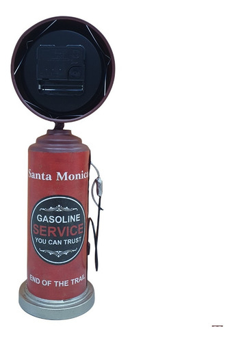 Imagem 2 de 2 de Relógio Bomba De Gasolina Latão Vintage Santa Mônica Rota 66