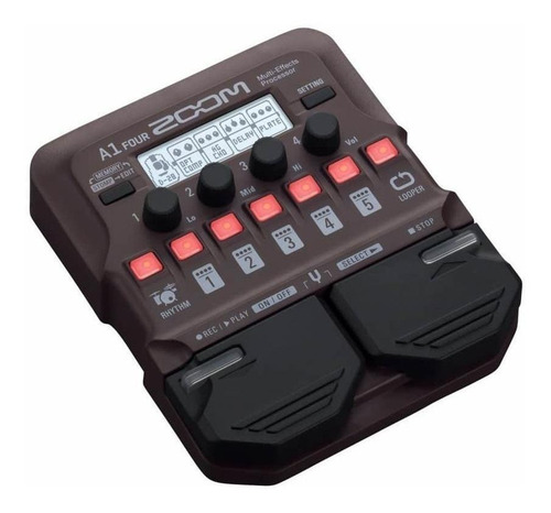 Imagem 3 de 4 de Pedal de efeito para instrumento de cordas Zoom A1 Four marrom