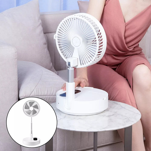 Ventilador Inalámbrico Recargable Plegable Ajustable En
