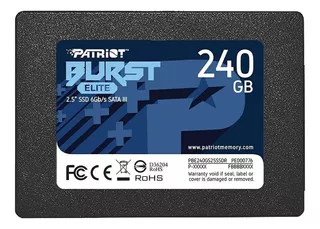 Disco Solido Ssd Patriot Burst Elite Gaming 240gb Sata 3 2,5 Color Gris