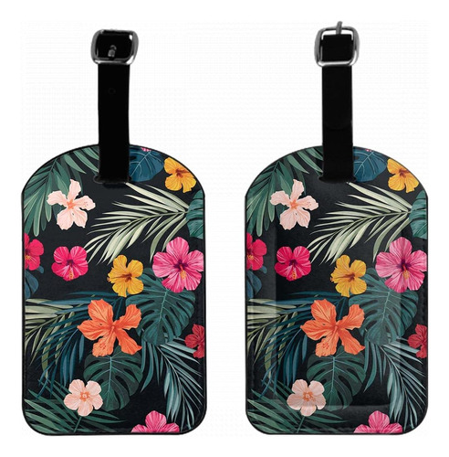 Zoczos Etiquetas Para Bolsas De Viaje De Cuero Con Flores Tr