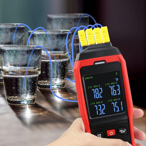 Termometro 4 Canales Termocupla Data Logger Alarma