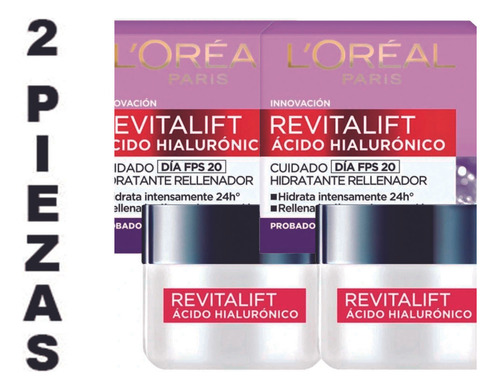 Crema Facial L'oréal Revitalift Día Hialurónico 50 Ml,2