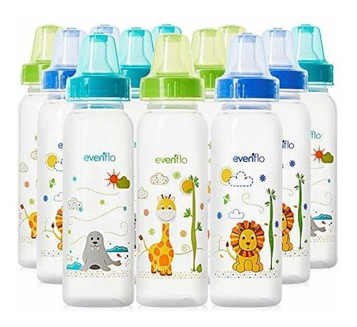 Evenflo Feeding Zoo Friends - Botellas De Polipropileno Para