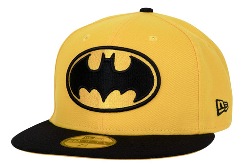 Gorra Ajustada De Batman Logo Yellow Talla 7 1/8