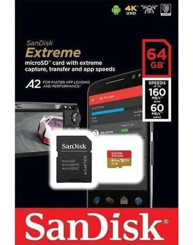 Memoria Para Drone  Microsd  Extreme 64gb  - Sandisk