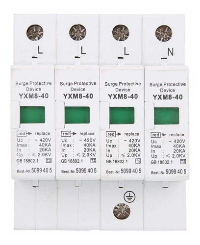 4p Protector Contra Sobretension Din Rail Montaje Dc