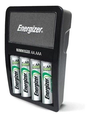 Cargador Maxi Energizer + 4 Pilas Aa Pilas Recargables