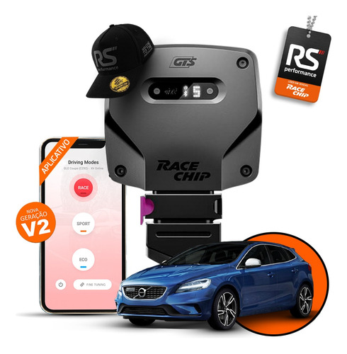 Chip De Potência Volvo V40 2.0 T4 2016 Racechip Gts V2 + App