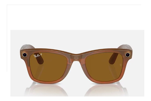 Rayban Meta Wayfarer - Shiny Caramel - Smart Glasses Espelho Marrom Marrom Marrom