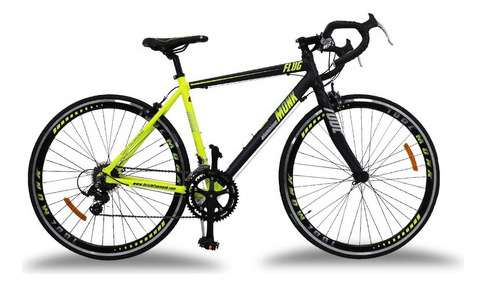 Bicicleta De Ruta Monk Flug Rodada 700 Color Amarillo