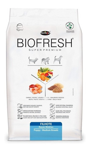Biofresh Super Premium Perros Cachorros Raza Mediana 10kg