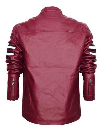 Imagen 5 de 7 de Chamarra Roosevelt Biker Vini Piel Slim Fit Super Calidad