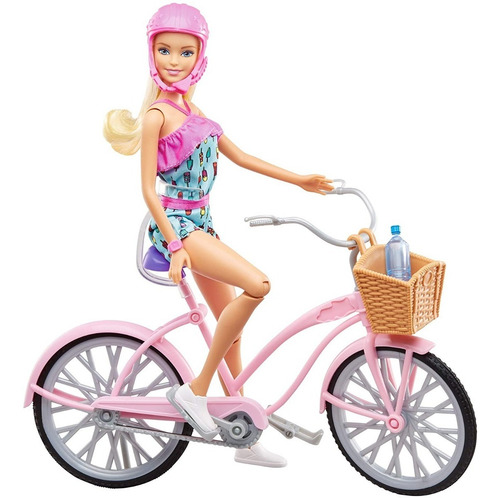 Imagen 1 de 2 de Muñeca Barbie Paseo En Bicicleta Mattel Djr54