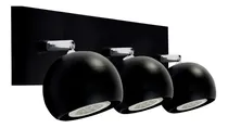 Comprar Aplique Pared 3 Luces Moderno Led Baño Living Negro Blanco