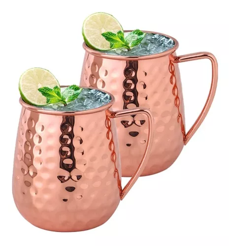 Set De 2 Vasos Moscow Mule Mug Coctel 600ml Cobre London Cuotas Sin Interés 0576