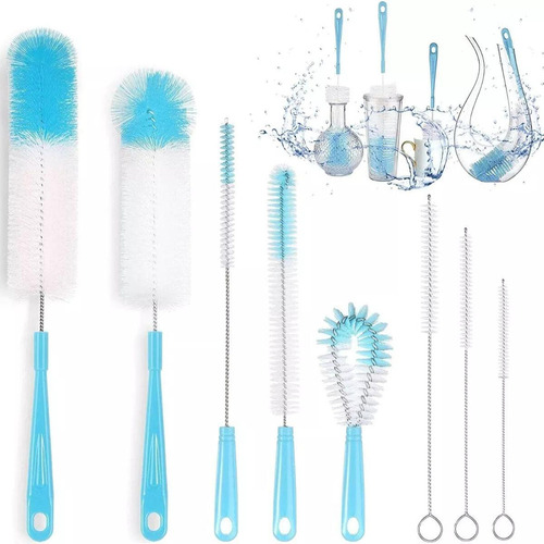 Mz Set De 8 Cepillos De Limpieza Botellas Termos Botes