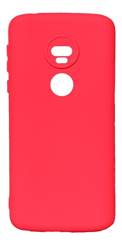Capa Silicone Flexivel Proteção Câmera Para Motorola Moto G7 Cor Rosa Neon Liso