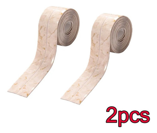 B 2x Tira De Sellado De Pared De Baño De Pvc Impermeable