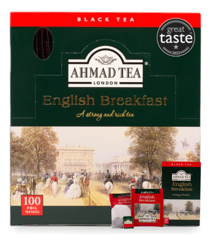 Té Ahmad Premium English Breakfast 100 Bolsitas 