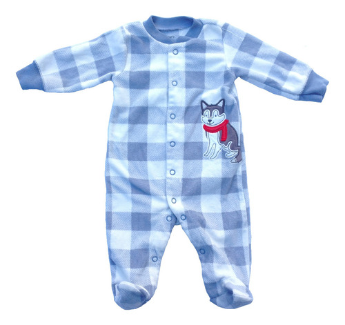 Mameluco Carter´s Para Bebé Niño 3 Meses Azul Lobito Pie Inc