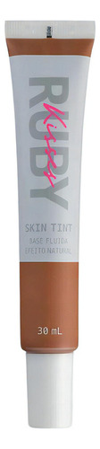 Base de maquiagem líquida Kiss Ruby Kisses Base Facial Fluida Base Fluida Skin Tint Efeito Natural - Ruby Kisses - 30mL