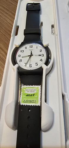 Reloj Swatch Twice Again Impecable Negro Blanco Blanco (Usado)