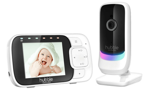 Babá Eletrônica Hubble Nursery View Glow Tela 2.8  Wi-fi Cor Branco