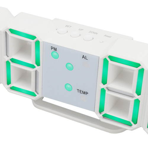 Reloj Digital De Pared 3d Con Alarma, Pantalla De Temperatur