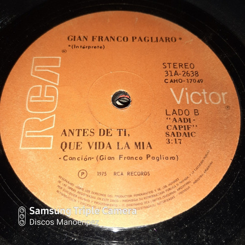 Simple Gian Franco Pagliaro Rca Victor  C16